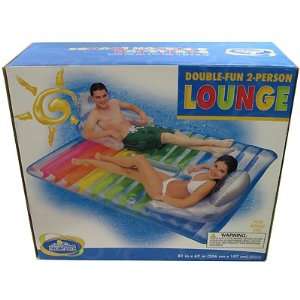 Intex Double Fun 2 Person Lounge   Built in Cup Holders, Repair Patch 