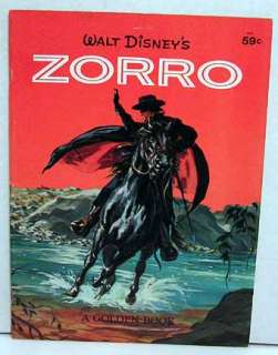 1958 Walt Disneys Zorro Golden Story Book  NICE  