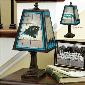  Carolina Panthers Art Glass Table Lamp