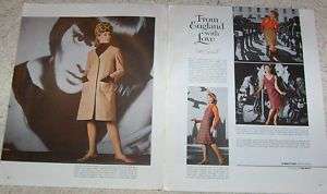 1964 Mary Quant CANDICE BERGEN fashion feature PRINT AD  