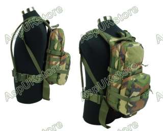 Molle Hydration Backpack w/3L Water Bladder Woodland AG  