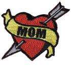 Fuzzy Dude Tattoo Heart Patch   Mom