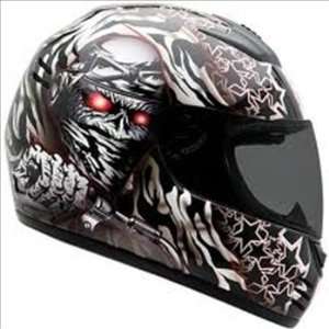 Bell Arrow Full Face Motorcycle Helmet Eddie Black/White/Dark Red XS 
