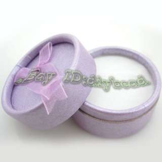 1x Lilac Round Jewelry Rings Wedding Gift Boxes 160289  