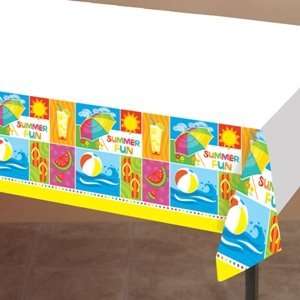  Summertime Fun Plastic Tablecloth 54 x 108 Health 