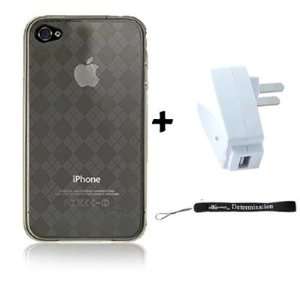  Argyle Smoke Flexi Skin Cover for Apple iPhone 4 Cell 