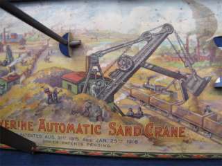 Vintage 1916 Wolverine Tin Automatic Sand Crane Toy  