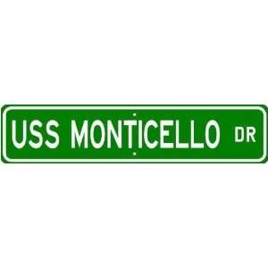  USS MONTICELLO LSD 35 Street Sign   Navy Sports 