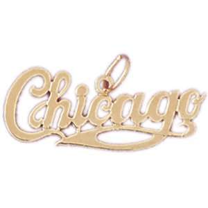  14kt Yellow Gold Chicago Pendant Jewelry