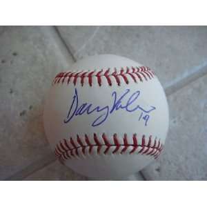  Danny Valencia Autographed Baseball   Official Ml Sports 