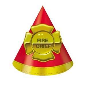  Fire Truck Birthday Cone Hats (8/pkg) Toys & Games