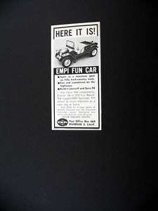 EMPI Sportster VW Kit Car 1963 print Ad  