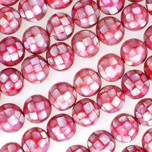  12mm Pink Mother of Pearl Round Beads Arts, Crafts 