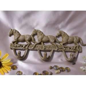  Cast Iron Horse Hooks Frosted White