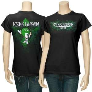 #18 Kyle Busch Ladies Black Burn Fashion T shirt Sports 