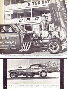 Vintage NHRA AHRA Drag Racing Chevrolet Chevelle Bobby Wood Chevrolet 