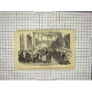  COLLATION CUTLERS HALL SHEFFIELD MEN MEETING OLD PRINT 