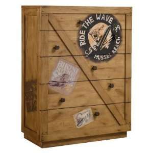   Surf Club Accent Crate Chest in Weathered Oak