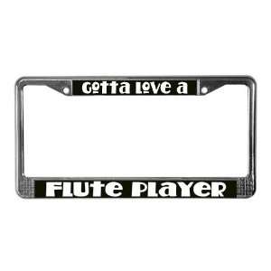 Flute Player Music License Plate Frame by 