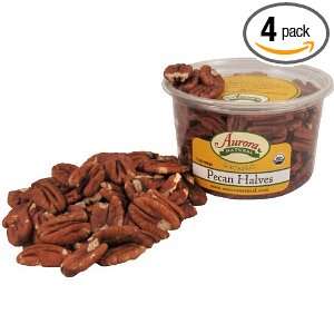 Aurora Products Inc. Pecans Halves Organic, 7 Ounce Tubs (Pack of 4)