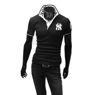 NWT Mens polo Shirt Slim Casual Shirts Fit Short sleeved T shirts 
