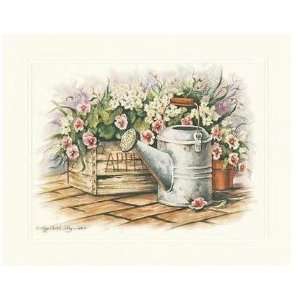  Watering Can Impatiens Poster Print