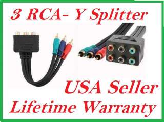 RCA RGB RG59 Component Video Y Splitter  