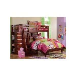  Discovery World Furniture Merlot Loft Bunk Bed Twin Over 