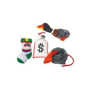  Catnip Toys 3.5 Bungee Sock w/ Bell 4 pack