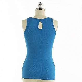 Keyhole Tank Top with Scoopneck  One Step Up Clothing Juniors Tops 