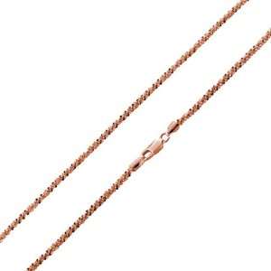 14K Rose Gold Plated Sterling Silver 24 Sparkle Chain Necklace   2 