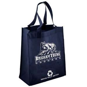  NCAA Brigham Young Cougars Navy Blue Reusable Tote Bag 