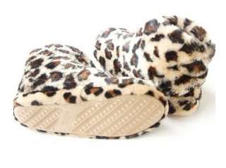   FUNKY FLUFFY FUR WARM COSY SLIPPERS BOOTIES leopard size 5 11US  