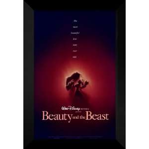  Beauty and the Beast 27x40 FRAMED Movie Poster   A 1991 