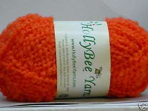 100% Wool Holly Bee Orange Tangerine Yarn~50 GM Ball  