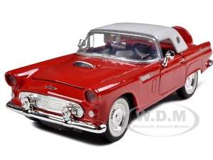 1956 FORD THUNDERBIRD RED 124 DIECAST MODEL CAR  