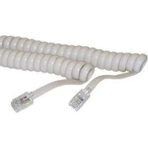  , 4P / 4C, White Coil, Reverse, 25 ft (Headset to Phone) Electronics