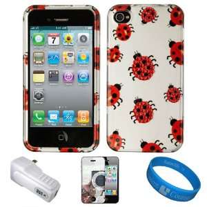  Ladybug Crystal Hard Case Cover with Rhinestone Adornment for Apple 