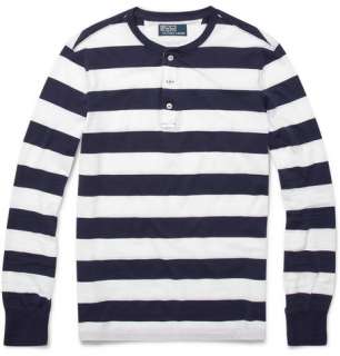 Polo Ralph Lauren Striped Long Sleeve Henley T shirt  MR PORTER