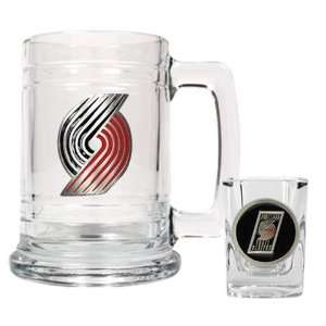  Portland Trail Blazers Beer Mug & Shot Glass Set Sports 