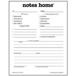  Harding House Publishers HH 102C Notes Home Checklist In A 