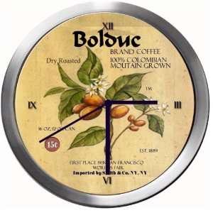 BOLDUC 14 Inch Coffee Metal Clock Quartz Movement  Kitchen 