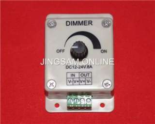LED light Dimmer brightness adjustable control 12 24V8A  
