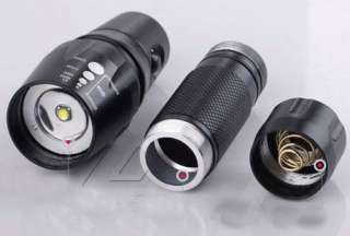 1600 Lumen Zoomable CREE XM L T6 LED 18650 AAA Flashlight Torch Zoom 