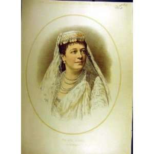  1884 Portrait Madame Albani Prima Donna Old Print