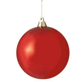 Plastic Extra Large Red Ball Ornament (Set of 4) by Midwest CBK