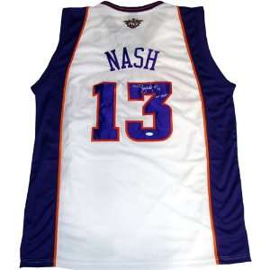 Steve Nash Signed Suns White Jersey w/2x MVP  Sports 