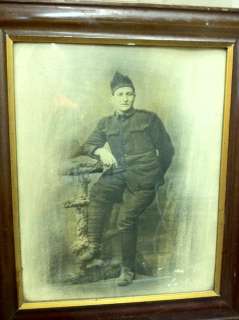 Large Framed WWI Photo of US Soldier  