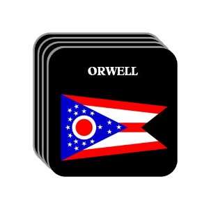  US State Flag   ORWELL, Ohio (OH) Set of 4 Mini Mousepad 
