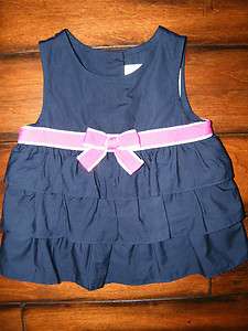   CAPE COD CUTIE Navy Tiered Ruffle Swing Top   Choose Your Size  